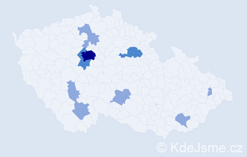 Jméno: 'Kryšpín', počet výskytů 21 v celé ČR