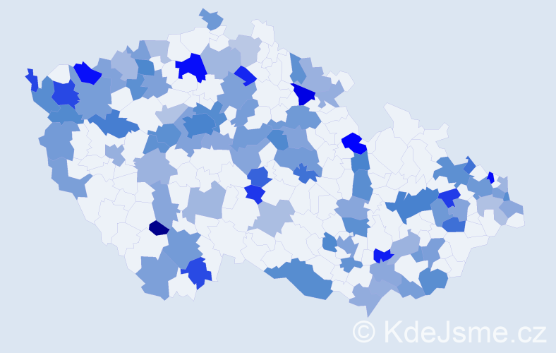 Jméno: 'Lilly', počet výskytů 161 v celé ČR