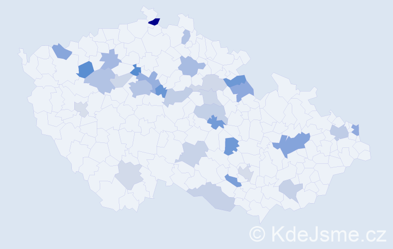 Jméno: 'Vladko', počet výskytů 52 v celé ČR
