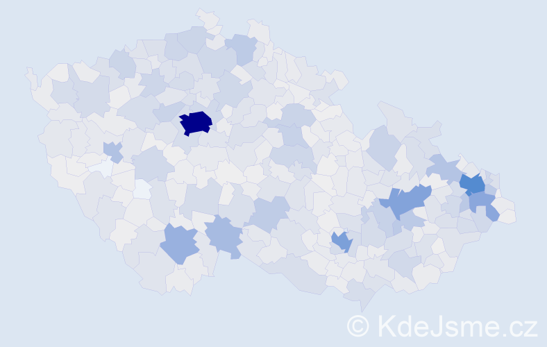 Jméno: 'Čestmír', počet výskytů 2941 v celé ČR