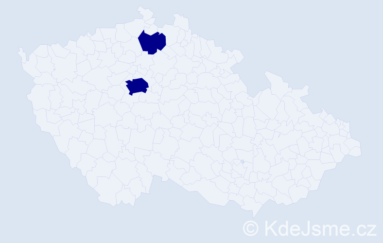 Jméno: 'Boumediene', počet výskytů 2 v celé ČR