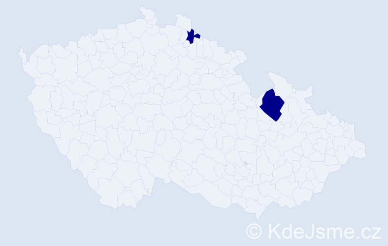 Jméno: 'Sára Nela', počet výskytů 2 v celé ČR