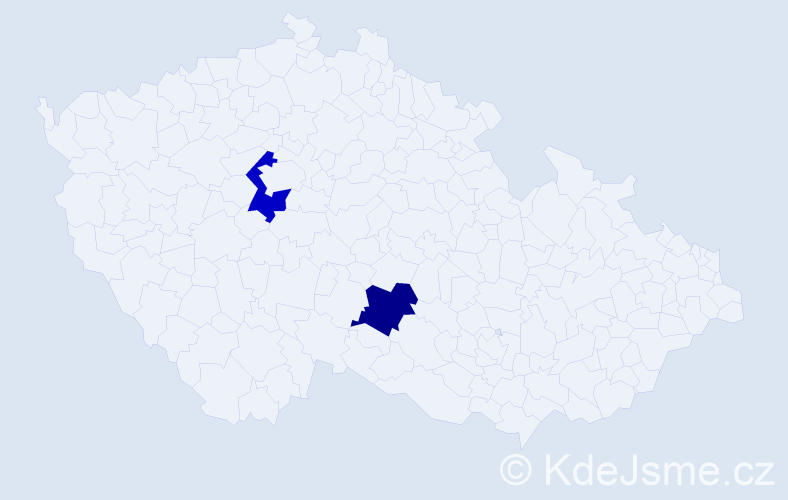 Jméno: 'Gjyla', počet výskytů 2 v celé ČR