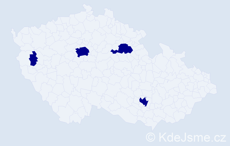 Jméno: 'Maximilian Alexander', počet výskytů 4 v celé ČR