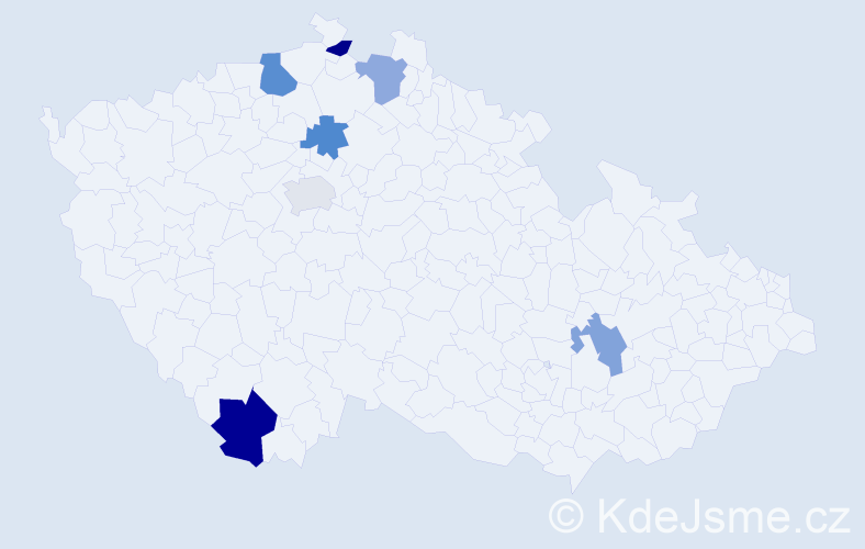 Jméno: 'Heike', počet výskytů 9 v celé ČR