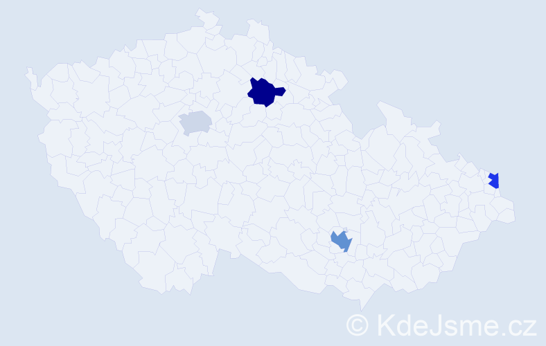 Jméno: 'Refik', počet výskytů 5 v celé ČR