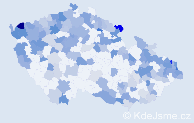 Jméno: 'Valéria', počet výskytů 362 v celé ČR