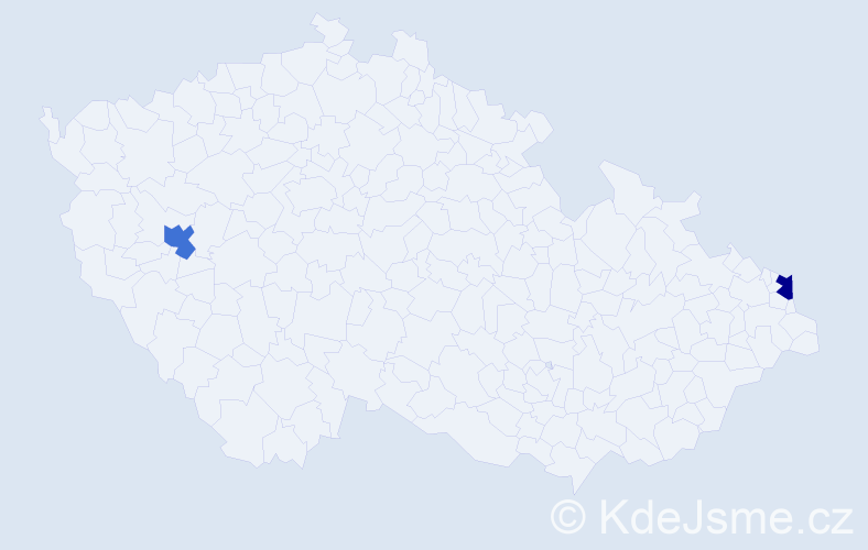 Jméno: 'Pawel Wladyslaw', počet výskytů 2 v celé ČR