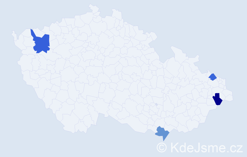 Jméno: 'Renald', počet výskytů 5 v celé ČR
