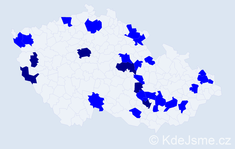 Jméno: 'Blahomil', počet výskytů 35 v celé ČR