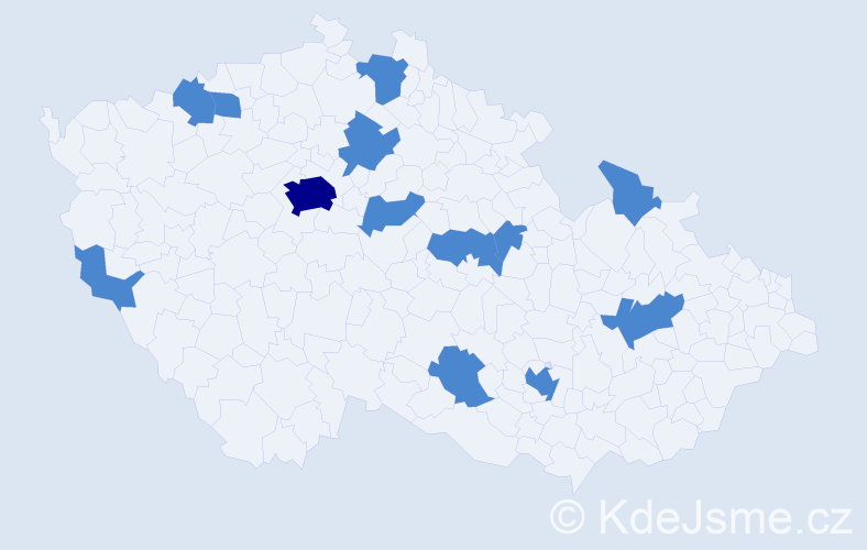 Jméno: 'Tomáš Josef', počet výskytů 15 v celé ČR