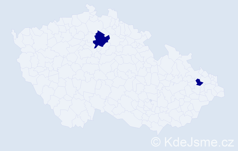 Jméno: 'Barbara Izabela', počet výskytů 2 v celé ČR