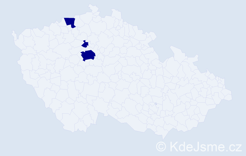 Jméno: 'Arijan', počet výskytů 3 v celé ČR