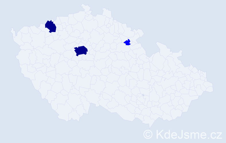 Jméno: 'Iljas', počet výskytů 5 v celé ČR