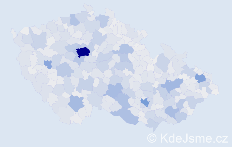 Jméno: 'Bohumila', počet výskytů 9814 v celé ČR