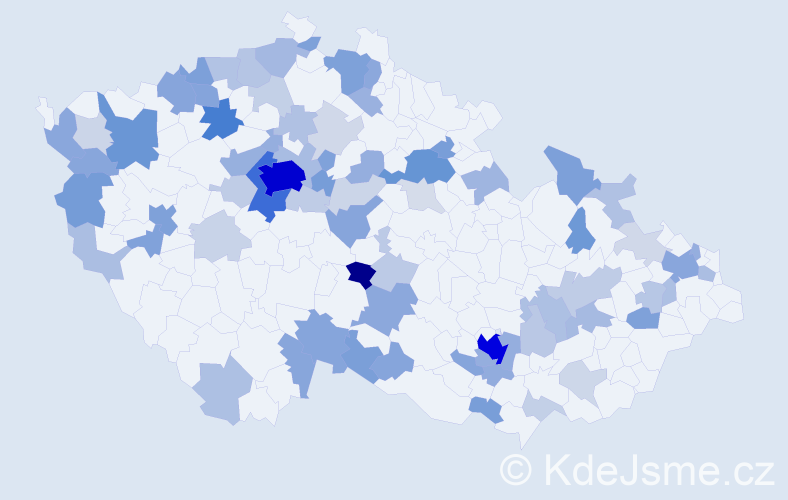 Jméno: 'Mark', počet výskytů 269 v celé ČR