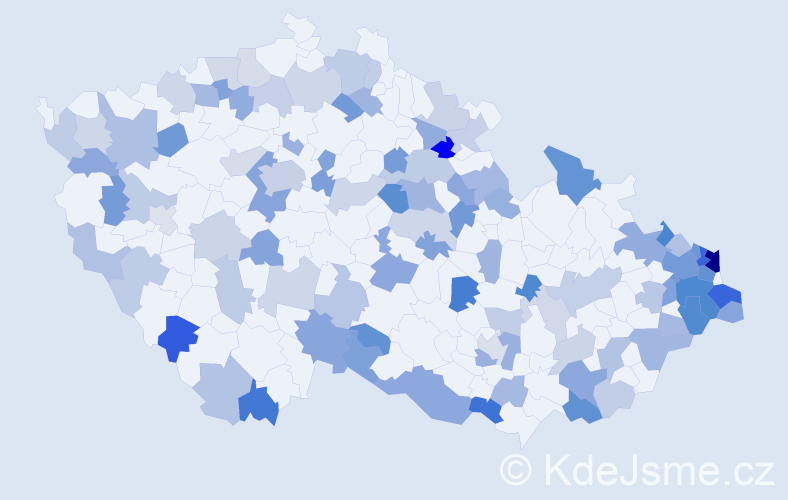 Jméno: 'Adrián', počet výskytů 180 v celé ČR