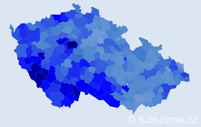 Jméno: 'Karel', počet výskytů 117617 v celé ČR