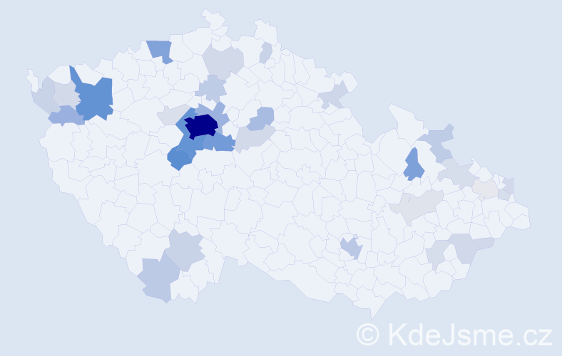 Jméno: 'Ksenia', počet výskytů 208 v celé ČR