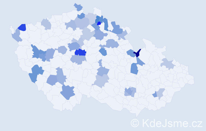 Jméno: 'Janek', počet výskytů 74 v celé ČR