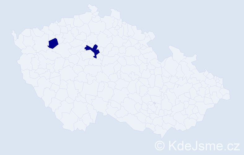 Jméno: 'Manlai', počet výskytů 2 v celé ČR
