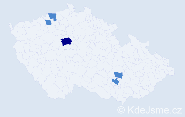 Jméno: 'Saleh', počet výskytů 7 v celé ČR