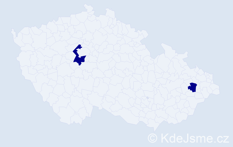 Jméno: 'Sahim', počet výskytů 2 v celé ČR