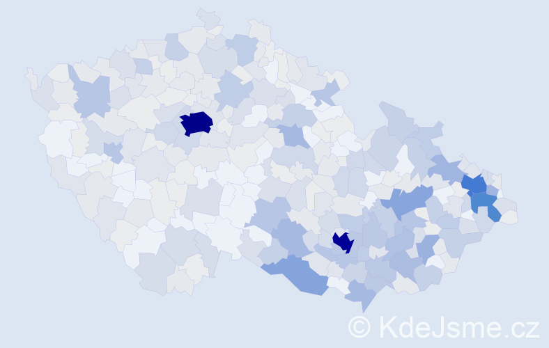 Jméno: 'Vítězslava', počet výskytů 1038 v celé ČR