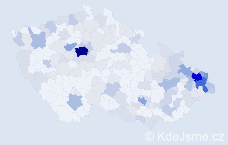 Jméno: 'Xenie', počet výskytů 391 v celé ČR