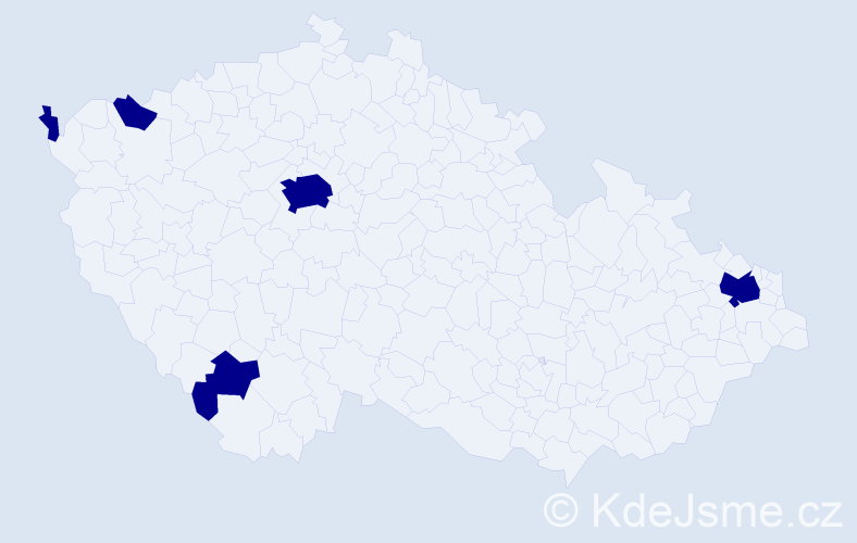 Jméno: 'Hoang Ha', počet výskytů 5 v celé ČR