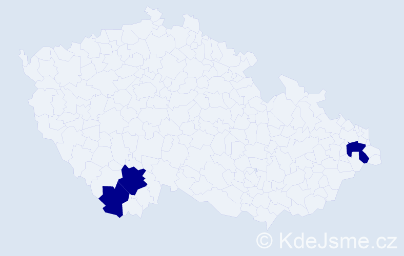 Jméno: 'Martin Sebastien', počet výskytů 3 v celé ČR