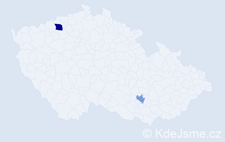Jméno: 'Alexander Josef', počet výskytů 2 v celé ČR