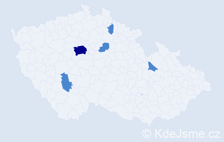 Jméno: 'Mija', počet výskytů 7 v celé ČR