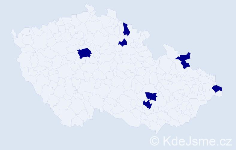 Jméno: 'Kristián Josef', počet výskytů 7 v celé ČR