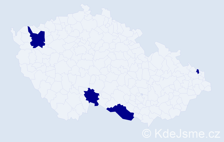 Jméno: 'Viktorie Petra', počet výskytů 4 v celé ČR