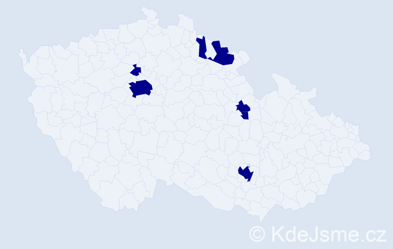 Jméno: 'Daniel Jaroslav', počet výskytů 7 v celé ČR