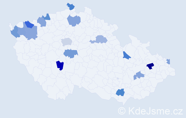 Jméno: 'Leticie', počet výskytů 19 v celé ČR
