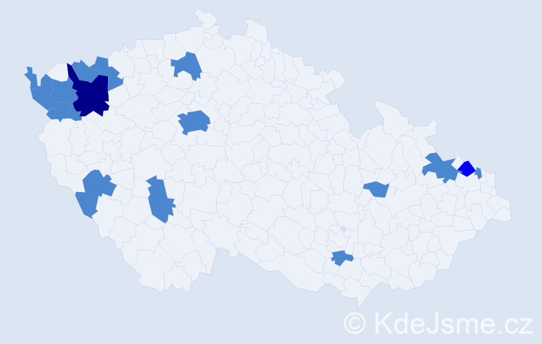 Jméno: 'Wilibald', počet výskytů 19 v celé ČR