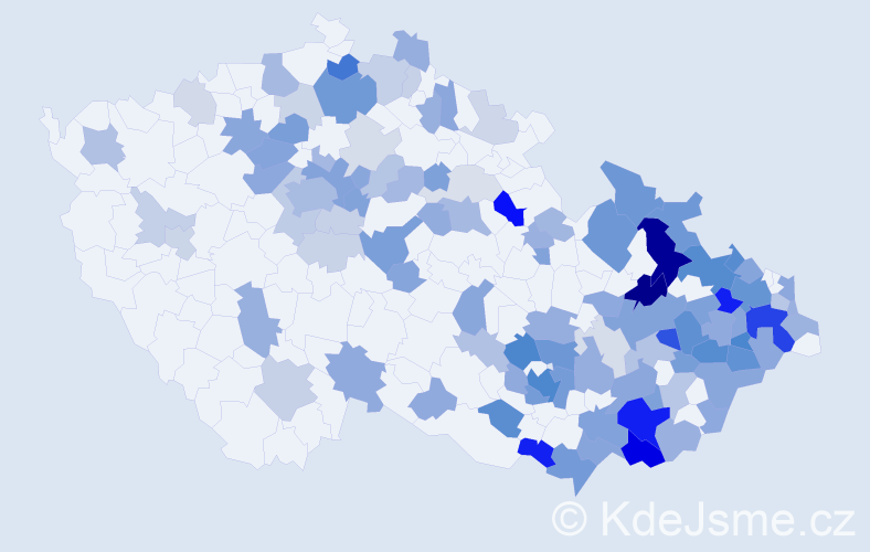 Jméno: 'Dalimil', počet výskytů 291 v celé ČR