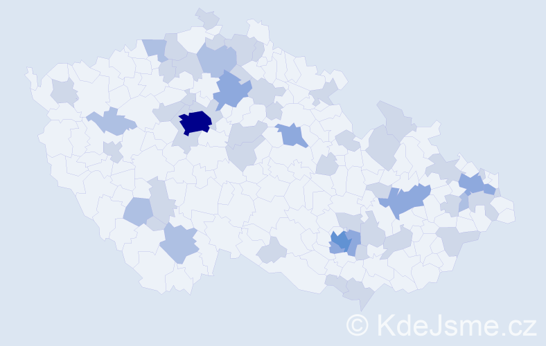 Jméno: 'Julián', počet výskytů 90 v celé ČR