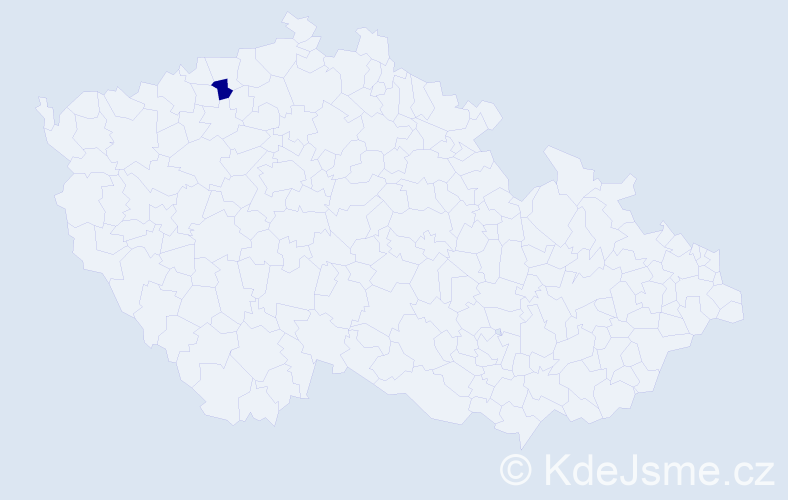 Jméno: 'Xiushan', počet výskytů 1 v celé ČR