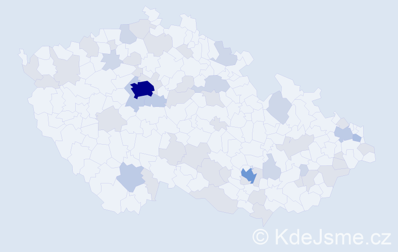 Jméno: 'Victor', počet výskytů 102 v celé ČR
