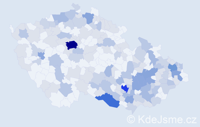 Jméno: 'Vlastimír', počet výskytů 322 v celé ČR