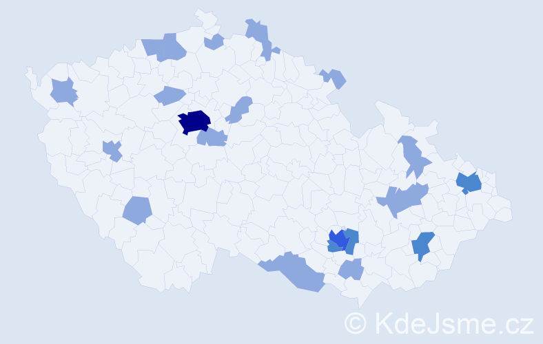 Jméno: 'Tanja', počet výskytů 30 v celé ČR