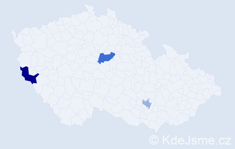 Jméno: 'Lucy Jane', počet výskytů 3 v celé ČR