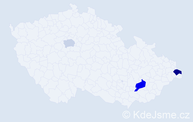 Jméno: 'Nicholas Jan', počet výskytů 3 v celé ČR