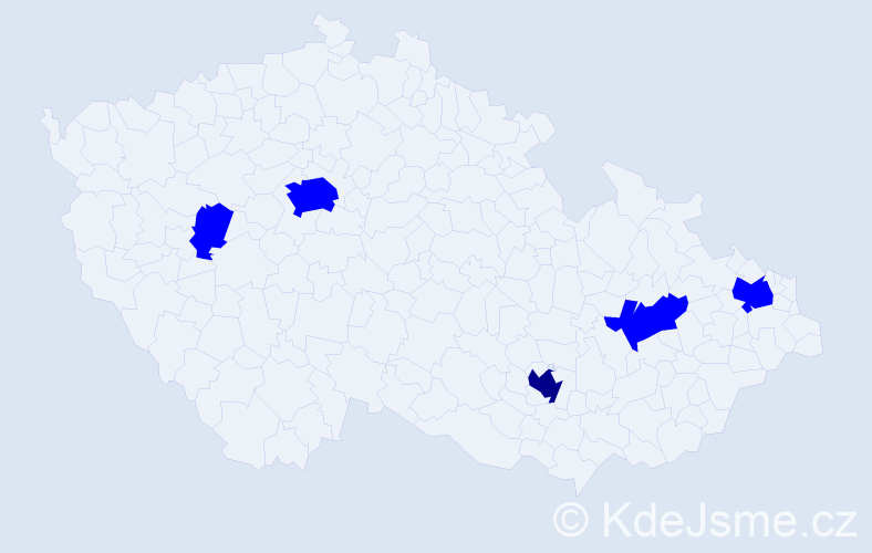 Jméno: 'Anjali', počet výskytů 6 v celé ČR