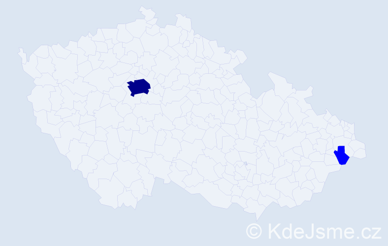 Jméno: 'Christopher Peter', počet výskytů 3 v celé ČR