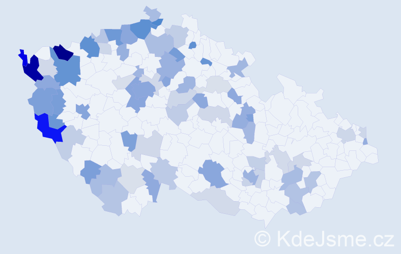 Jméno: 'Vinh', počet výskytů 167 v celé ČR