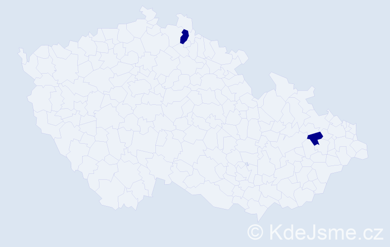 Jméno: 'Meinhard', počet výskytů 2 v celé ČR